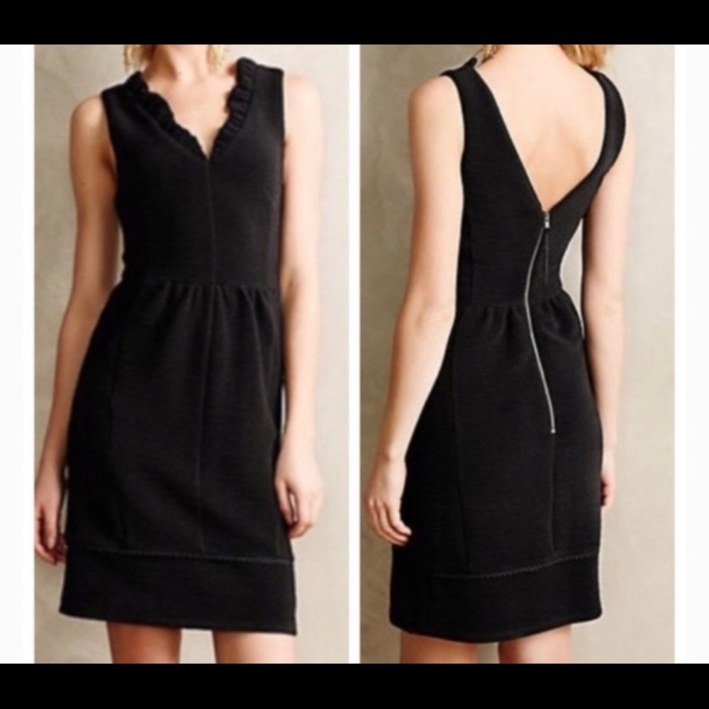 Anthropologie Black Cocktail Dress